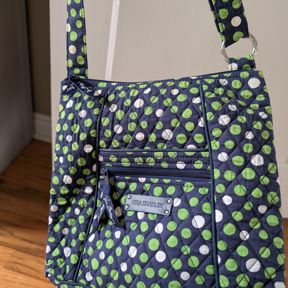 Vera Bradley Green and Blue Polka Dot Women's Bag